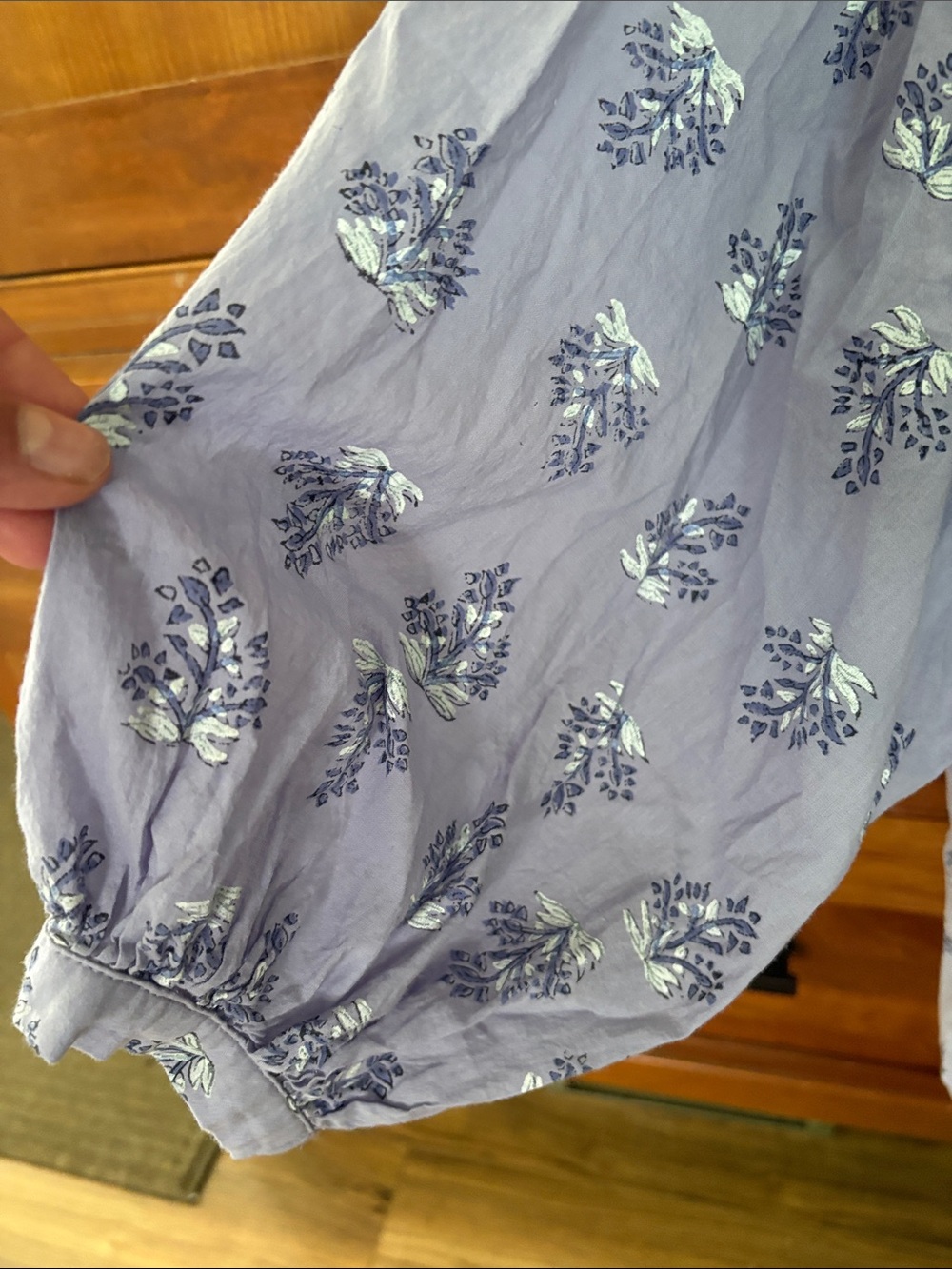 Garnett Hill Keya Organic-Cotton Voile Blouse - Picture 4 of 9